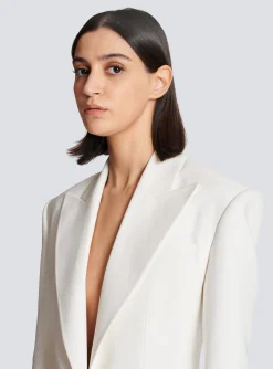 Discount 2-button Crepe Jacket Women Jackets And Blazers