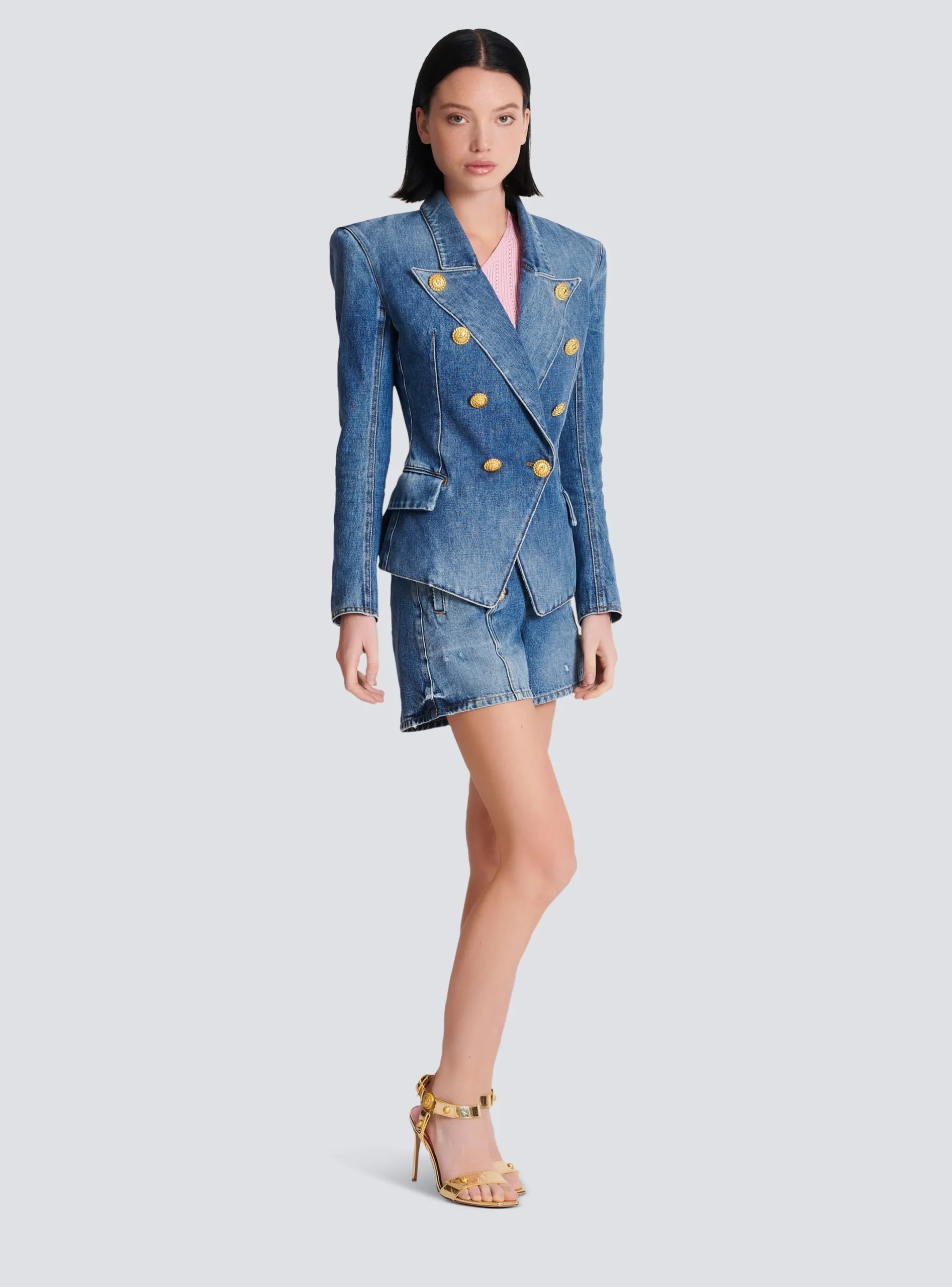Online 8-button Denim Jacket Women Denim|Jackets And Blazers