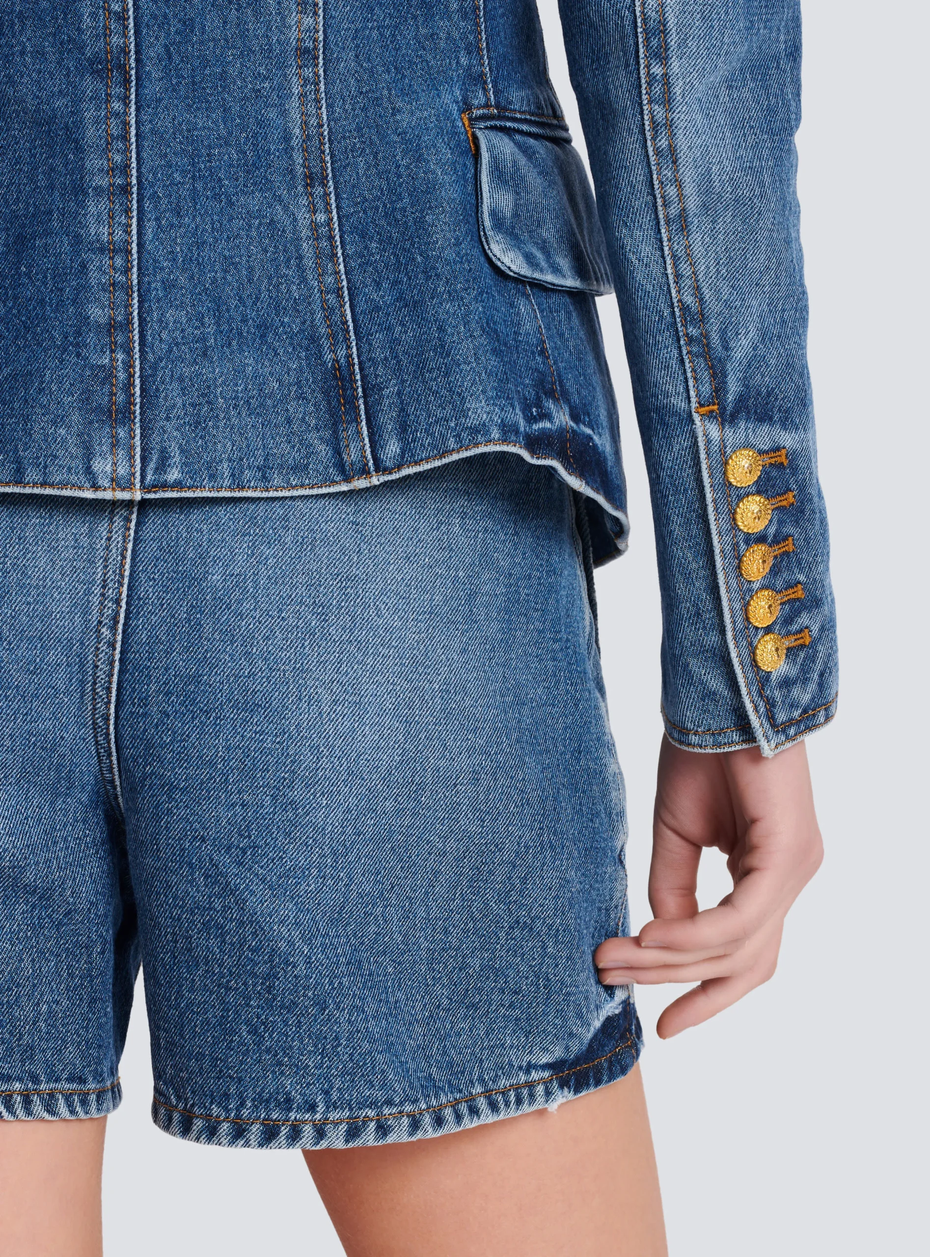 Online 8-button Denim Jacket Women Denim|Jackets And Blazers