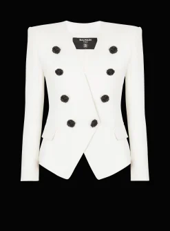 Flash Sale 8-button Double Crepe Jacket Women Jackets And Blazers