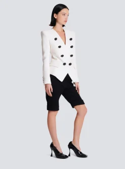 Flash Sale 8-button Double Crepe Jacket Women Jackets And Blazers