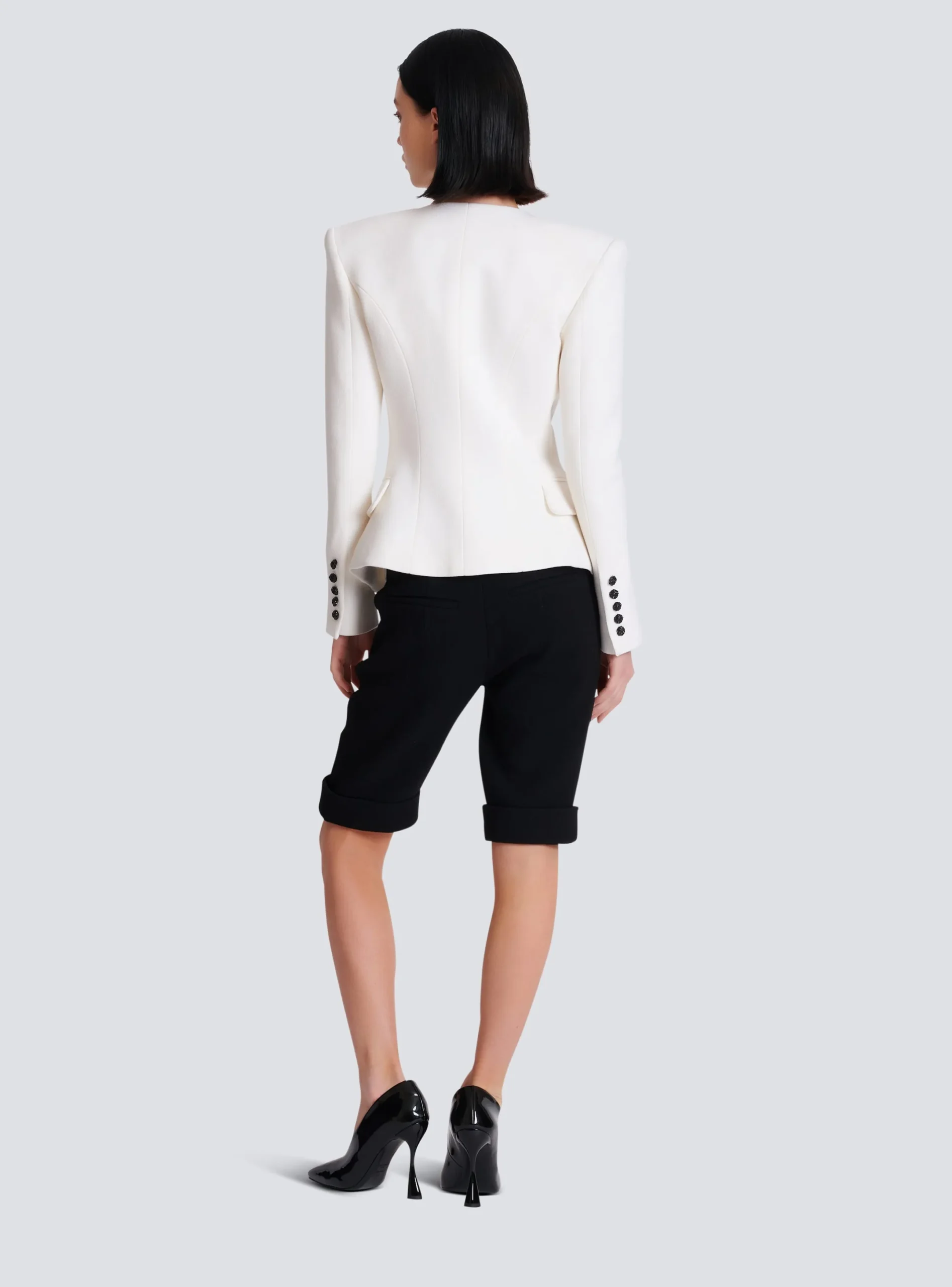 Flash Sale 8-button Double Crepe Jacket Women Jackets And Blazers
