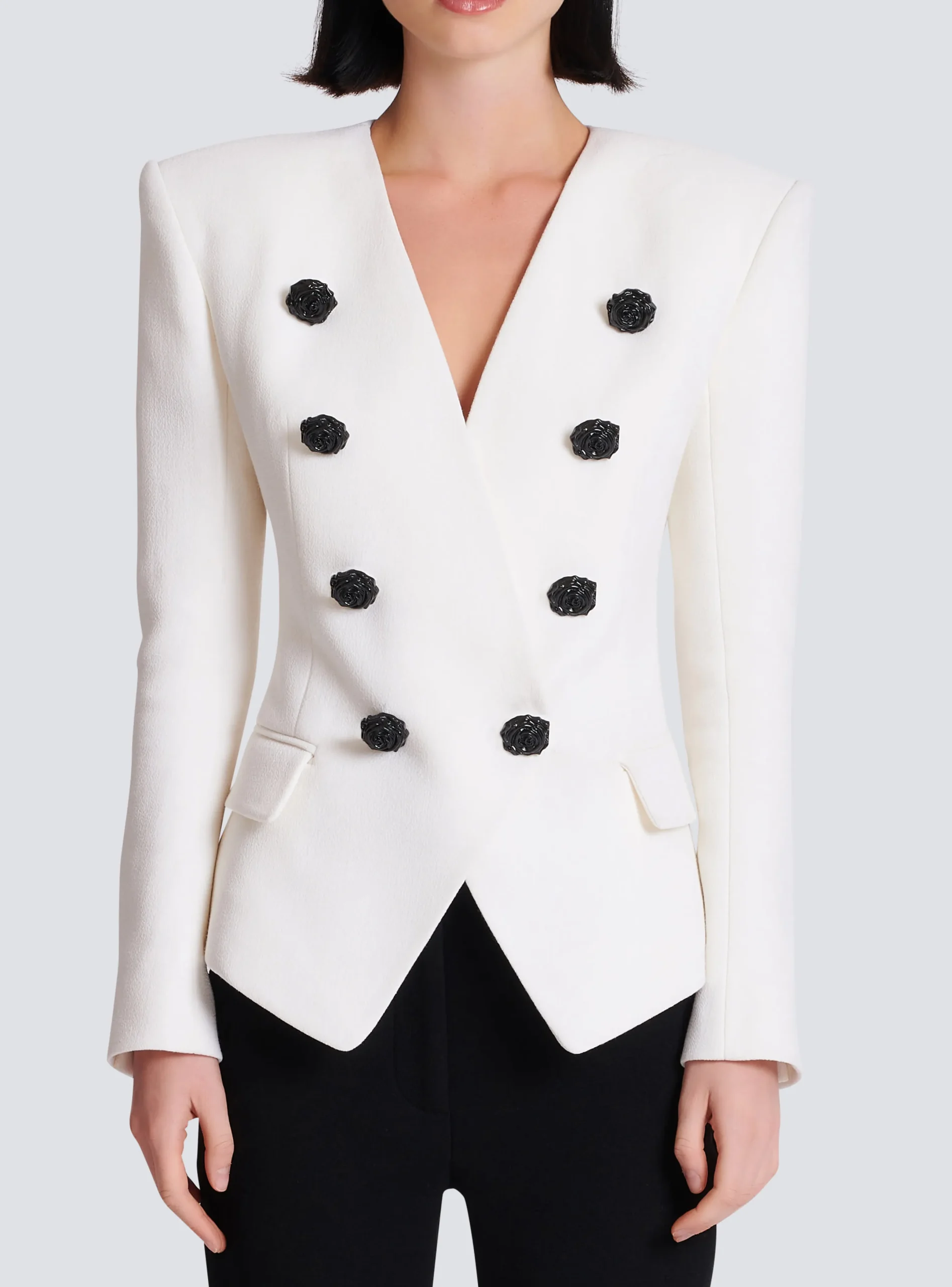 Flash Sale 8-button Double Crepe Jacket Women Jackets And Blazers