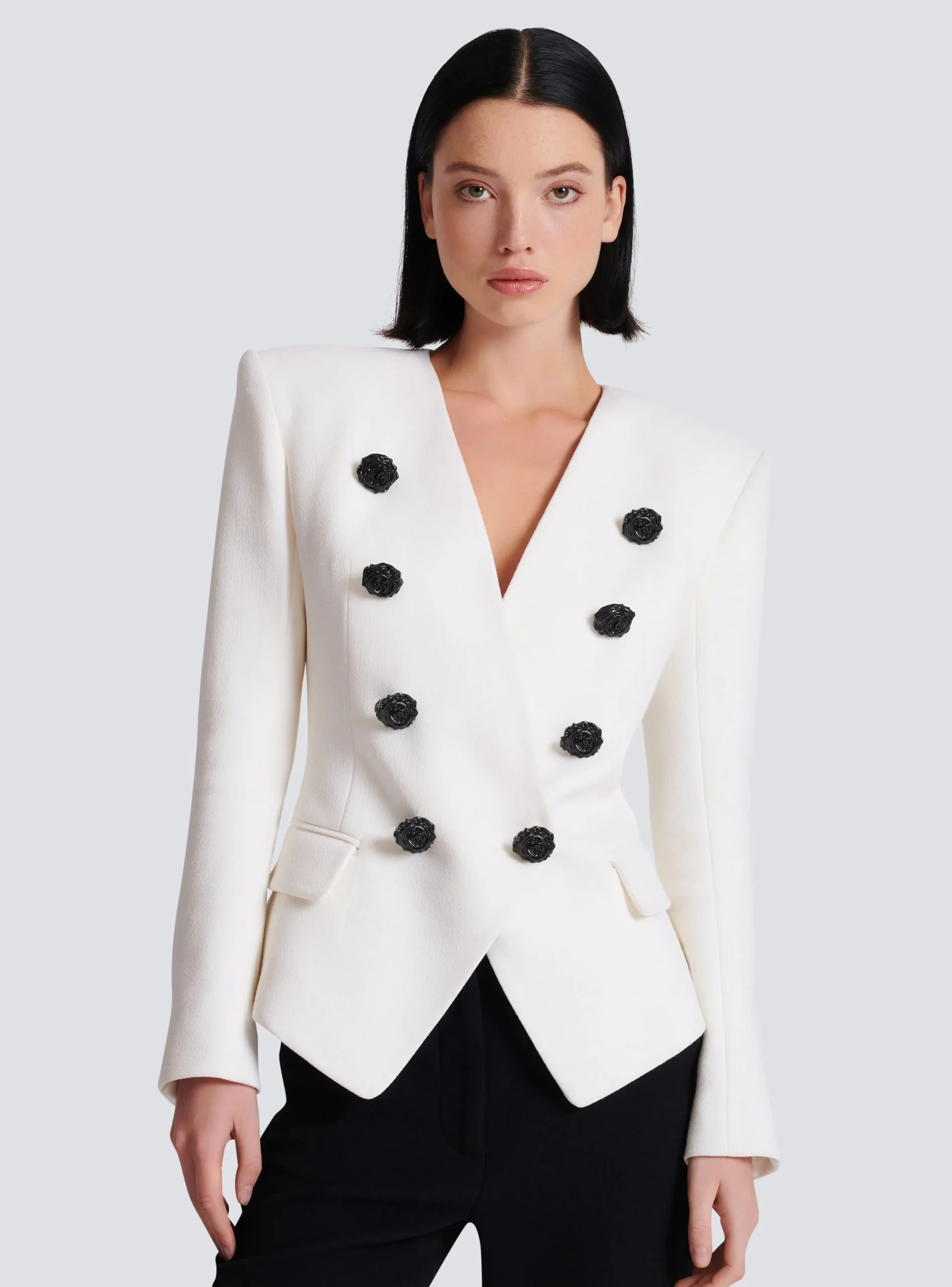 Flash Sale 8-button Double Crepe Jacket Women Jackets And Blazers