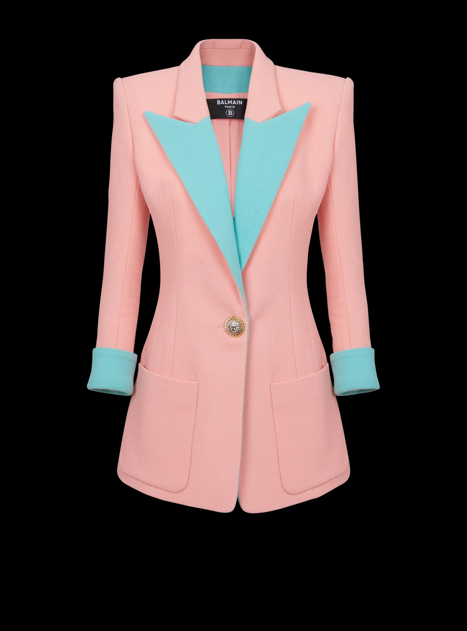 Cheap 1-button Double Crepe Two-tone Jacket Women Jackets And Blazers