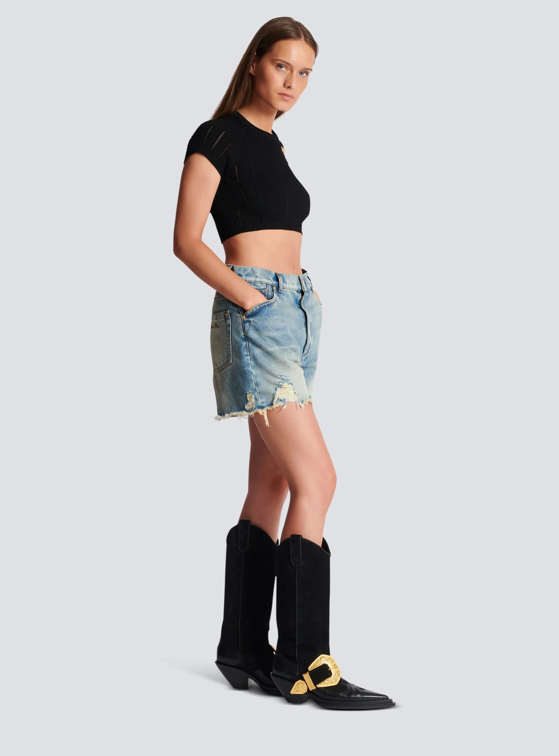 Cheap 3-button Fine Knit Top Women Knitwear|Tops And Shirts