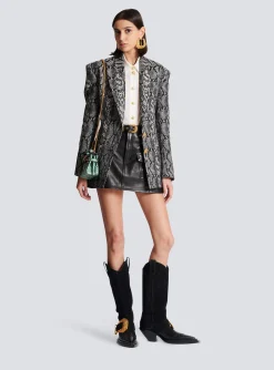 Sale 2-button Jacquard Snakeskin Jacket Women Jackets And Blazers