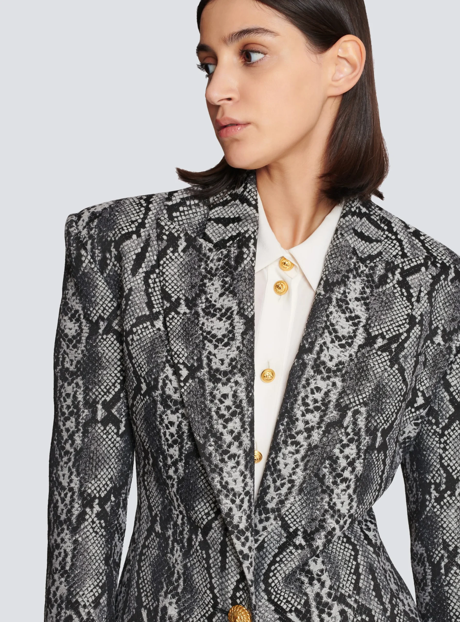 Sale 2-button Jacquard Snakeskin Jacket Women Jackets And Blazers