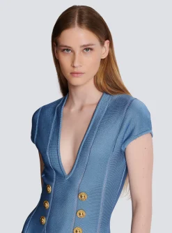 Store 6-button Knit Dress Women Knitwear|Dresses
