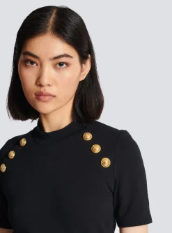 Flash Sale 6-button Knit T-shirt Women Knitwear|Tops And Shirts