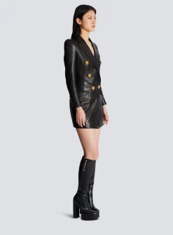 Cheap 6-button Leather Dress Women Dresses