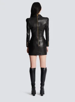 Cheap 6-button Leather Dress Women Dresses