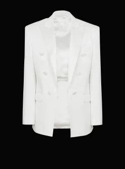 Hot 6-button Monogram Satin Jacket Jackets And Blazers