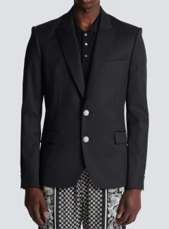 Fashion 2-button Wool Jacket Jackets And Blazers