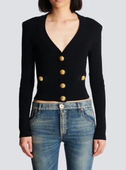 New Buttoned Knit Cardigan Women Knitwear