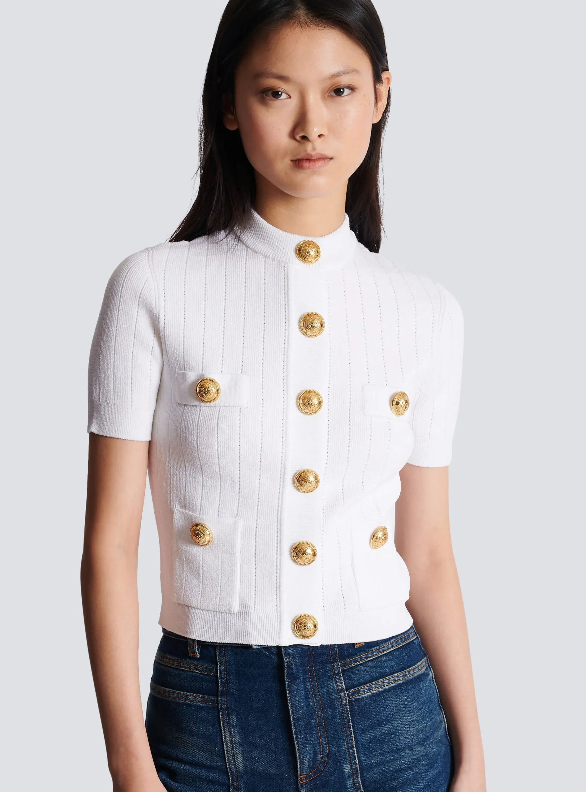 Outlet Buttoned Knit Cardigan Women Knitwear