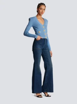 Discount Buttoned Knit Cardigan Women Knitwear