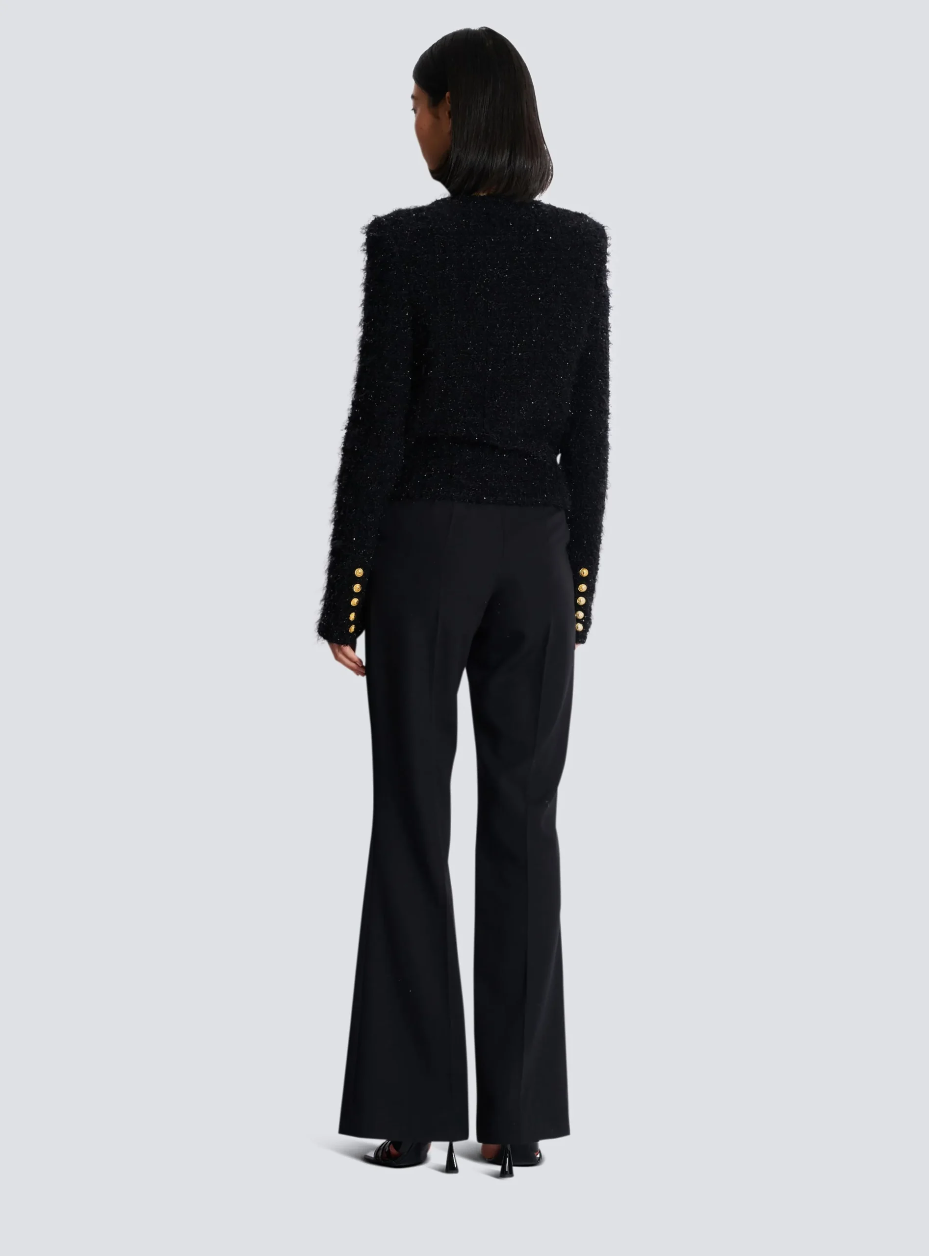 Store Buttons Tweed Jacket Women Jackets And Blazers