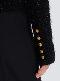 Store Buttons Tweed Jacket Women Jackets And Blazers