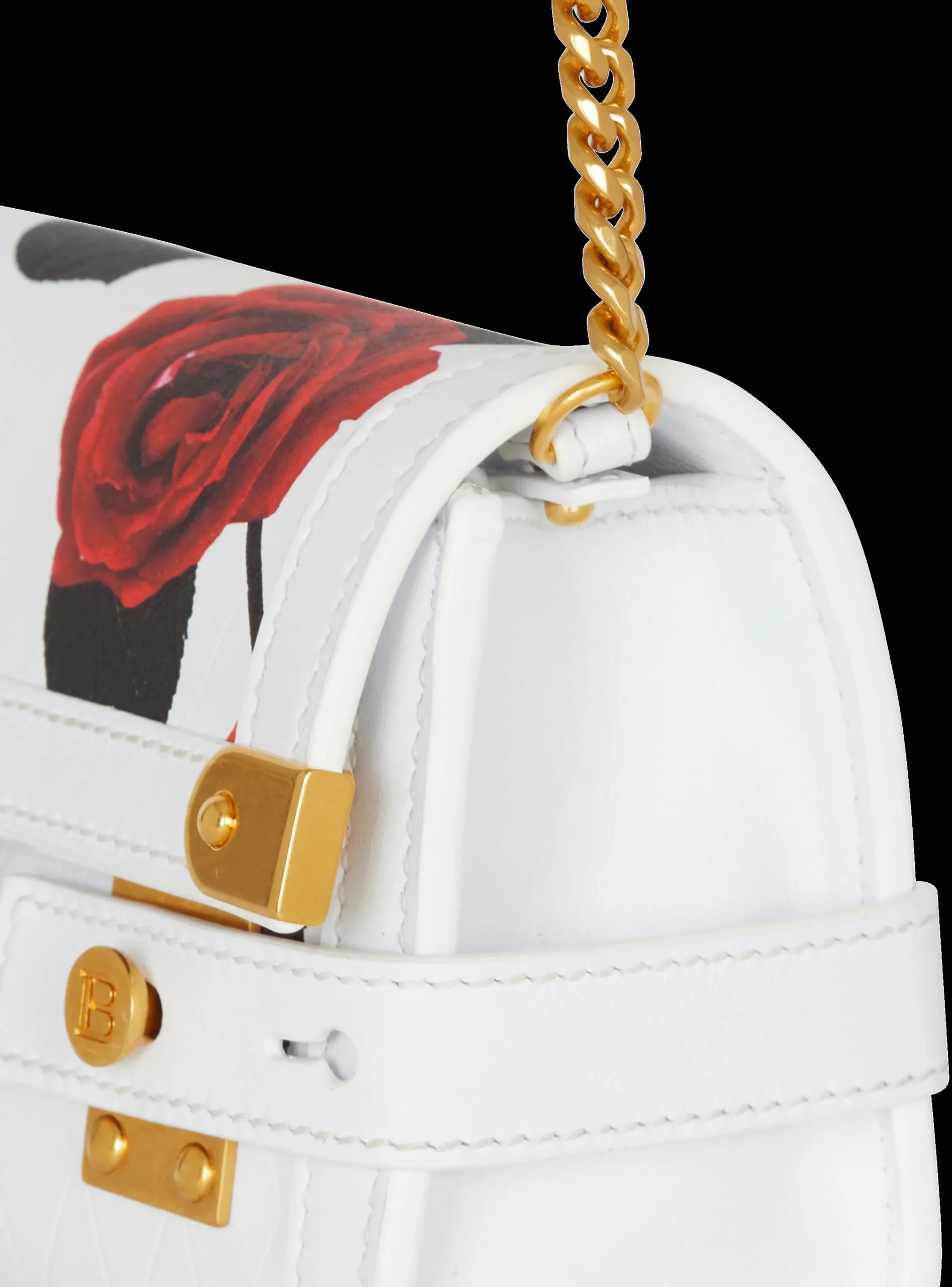 Cheap Calfskin B-Buzz Pouch 23 With A Roses Print And Embossed Grid Motif Women Mini Bags|Shoulder Bags