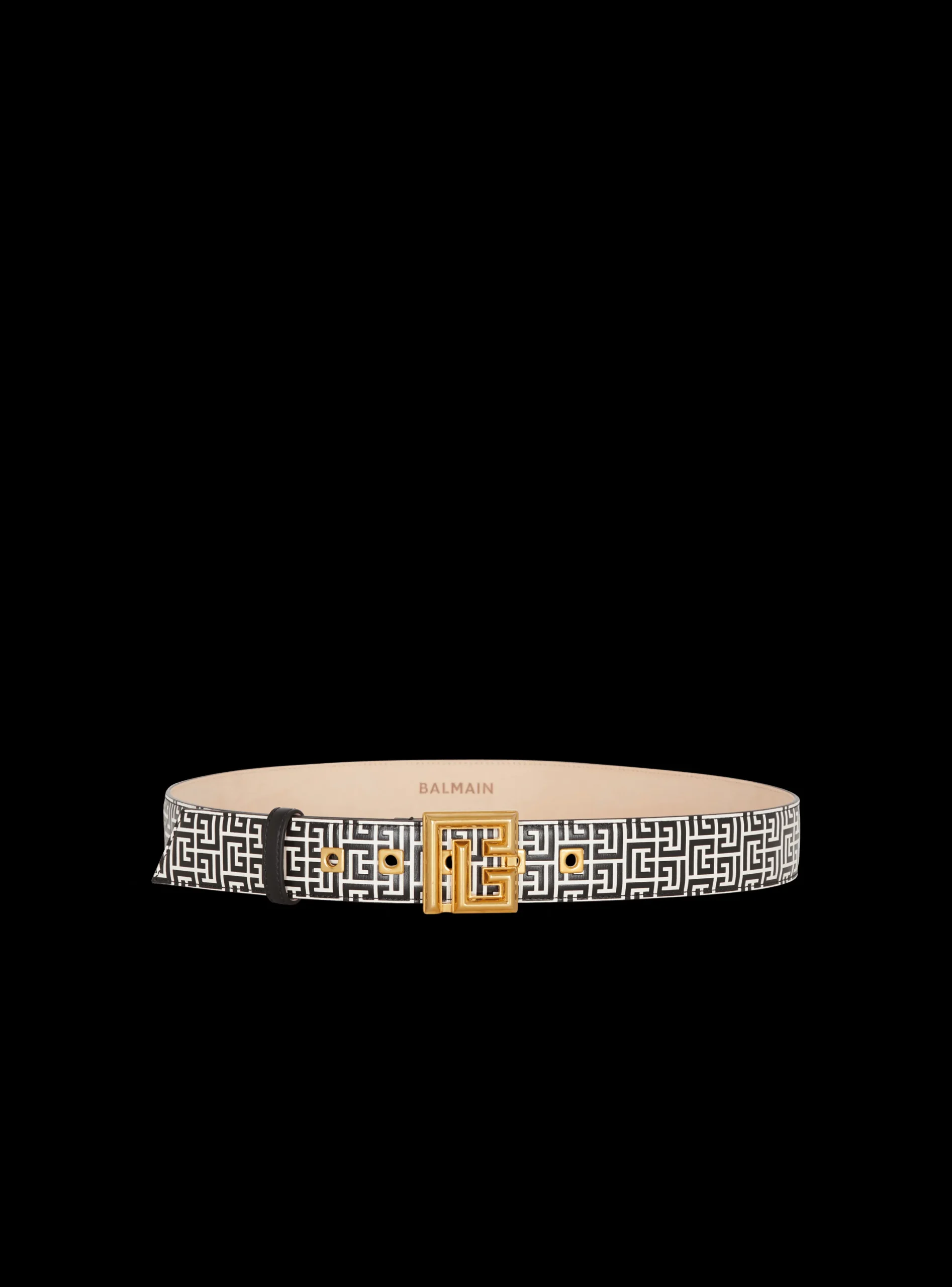 Sale Calfskin PB Belt Embossed With The PB Labyrinth Monogram Women Belts