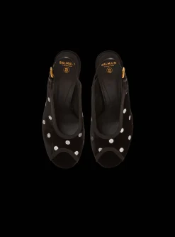 Cheap Cam Sandals In Velvet With Polka Dots Women High Heels & Pumps
