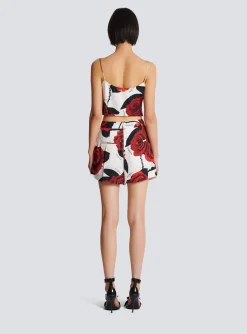 Outlet Cami Top With Roses Print Women Tops And Shirts