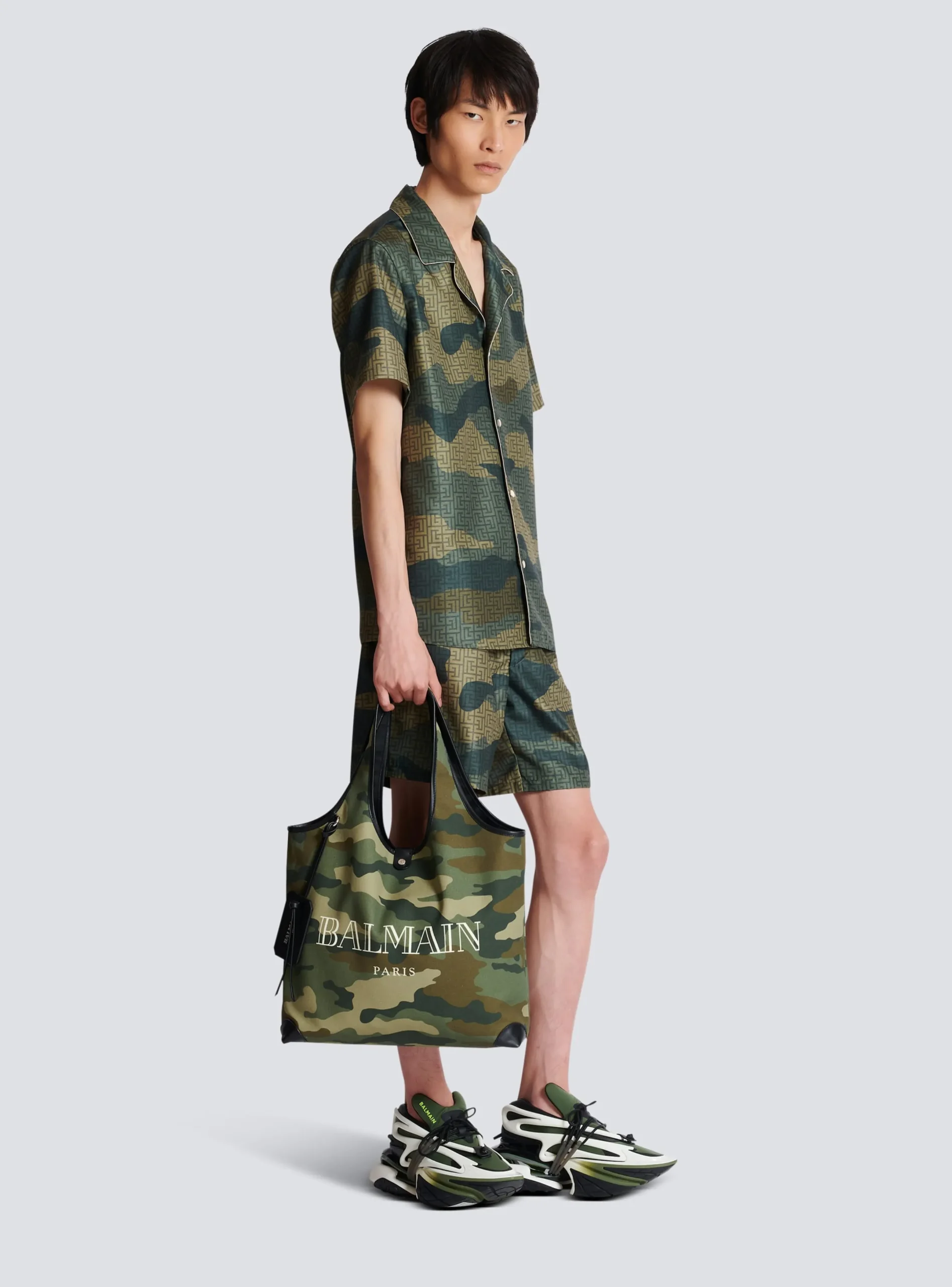 Store Camouflage Canvas B-Army Grocery Bag With Vintage Logo Bags And Backpacks