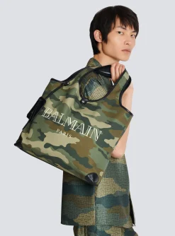 Store Camouflage Canvas B-Army Grocery Bag With Vintage Logo Bags And Backpacks