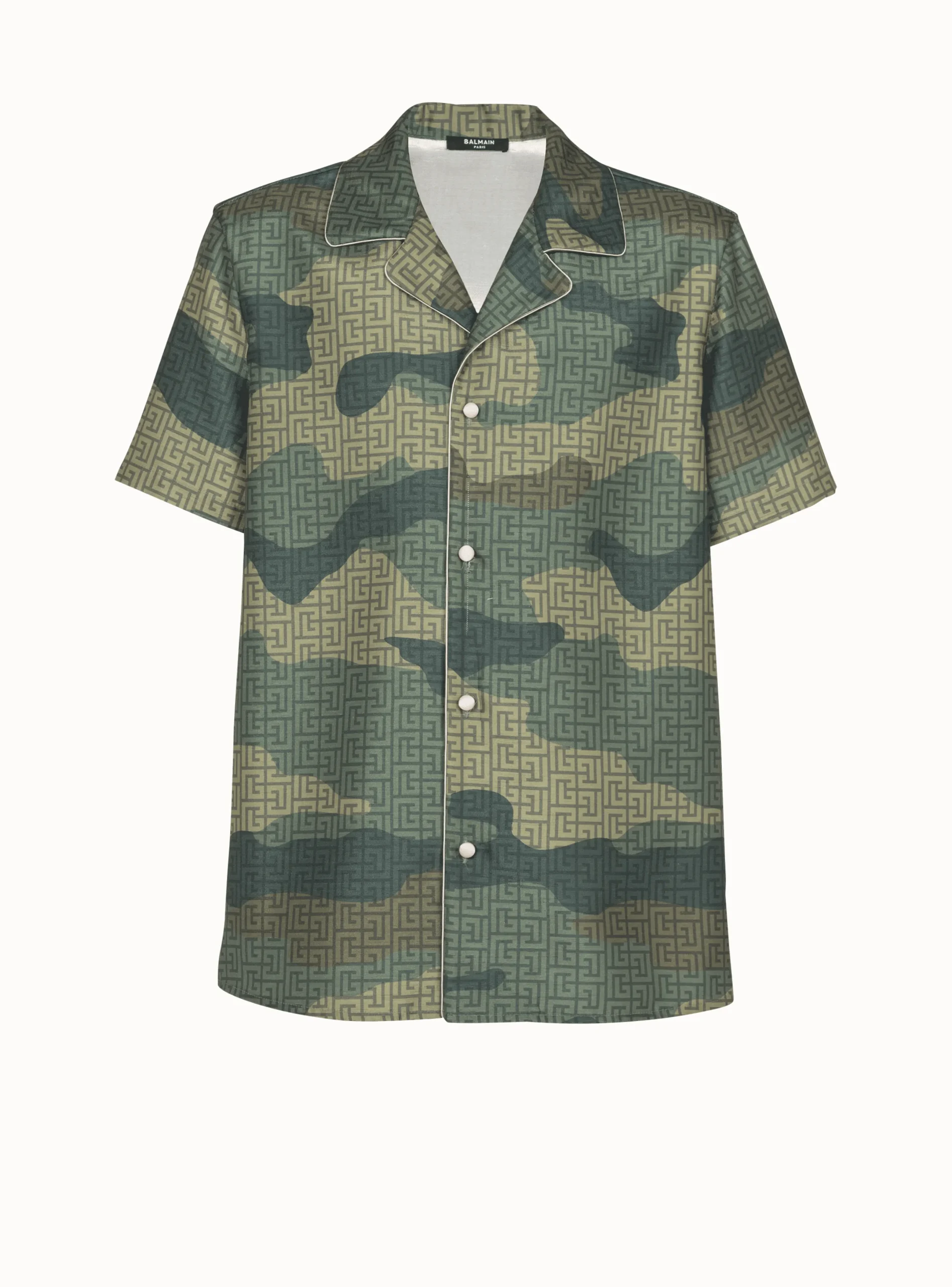 Cheap Camouflage Monogrammed Shantung Short-sleeved Shirt Shirts And Polos