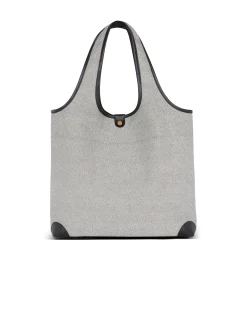 Cheap Canvas And Leather B-army Grocery Bag Women Tote Bags|Shoulder Bags