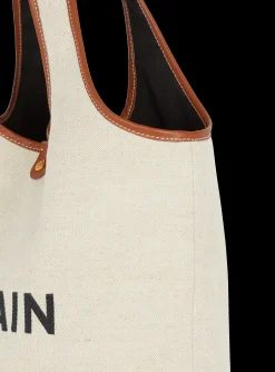 Cheap Canvas And Leather B-army Grocery Bag Women Tote Bags|Shoulder Bags