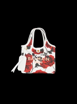 Best Canvas B-Army Mini Grocery Bag With A Roses Print Women Tote Bags|Shoulder Bags
