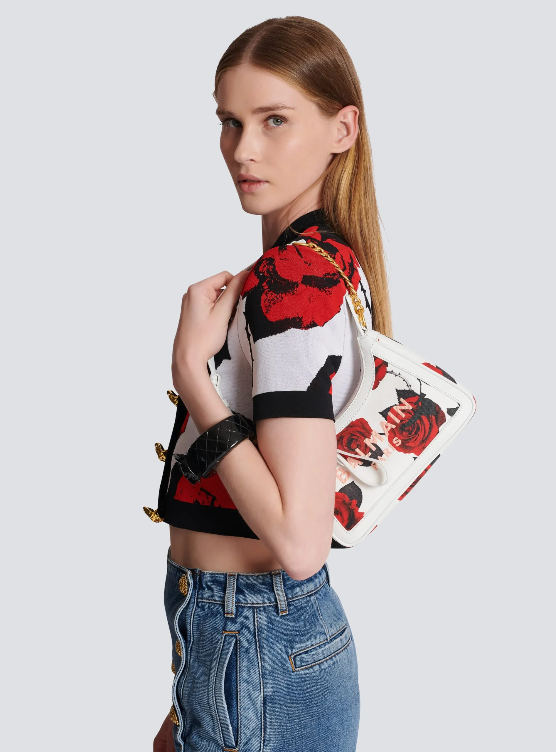 Best Sale Canvas B-Army Shoulder Bag With A Roses Print Women Shoulder Bags|B-Army Bags