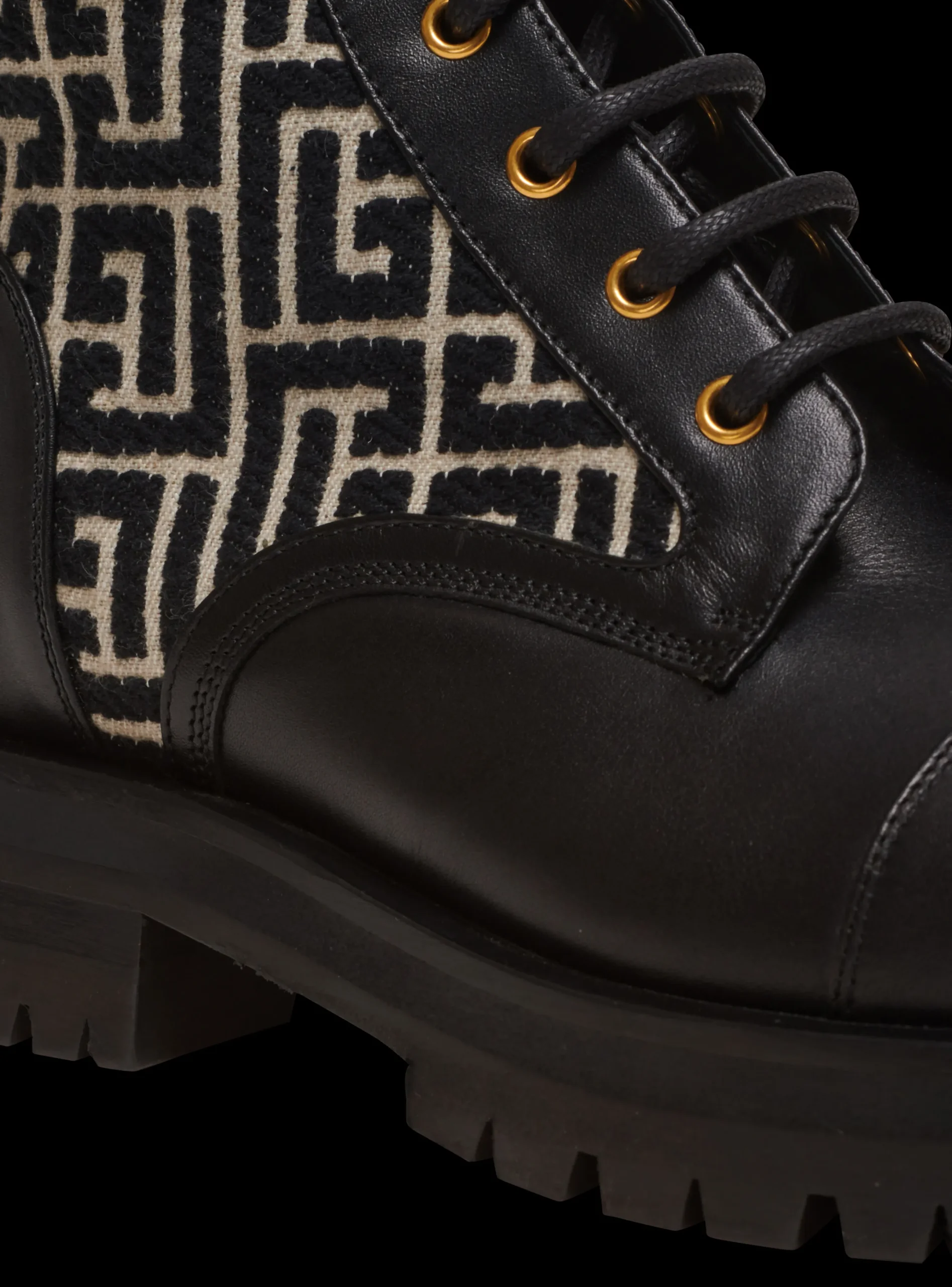 Cheap Charlie Monogram Jacquard And Leather Ranger Boots Women Boots