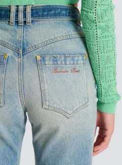 Clearance Classic Belted Jeans Women Denim