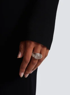 Outlet Clear Rhinestone Ring Women Fashion Jewelry
