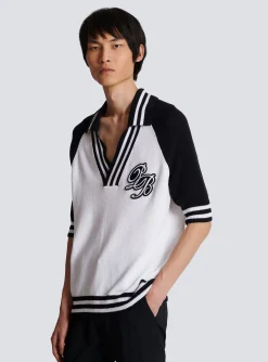 Best Sale College Baseball PB Signature Knit Polo Shirt Knitwear|Shirts And Polos