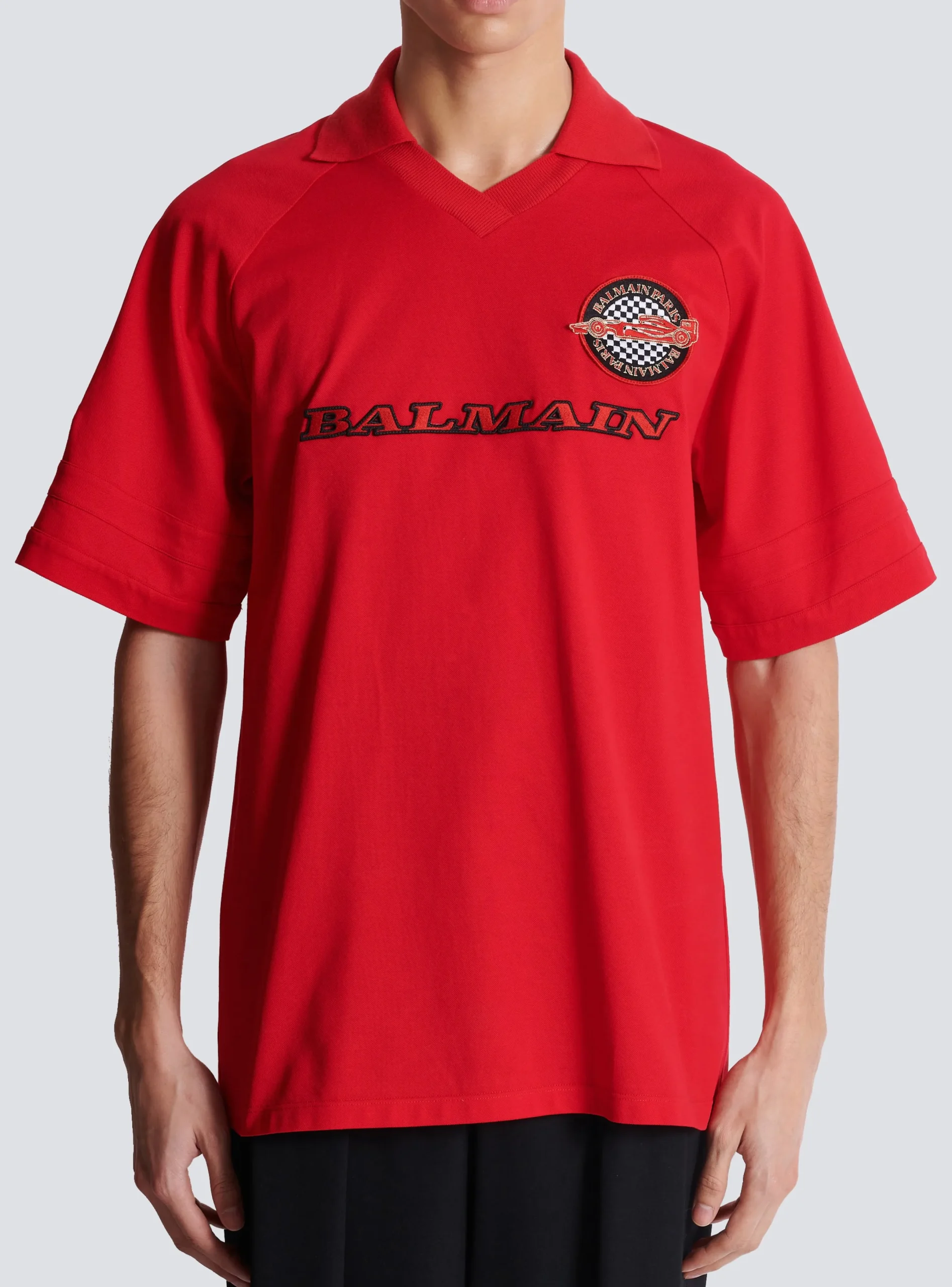 Best Sale Cotton Piqué Polo Shirt With Racing Embroidery Shirts And Polos