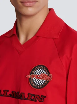 Best Sale Cotton Piqué Polo Shirt With Racing Embroidery Shirts And Polos