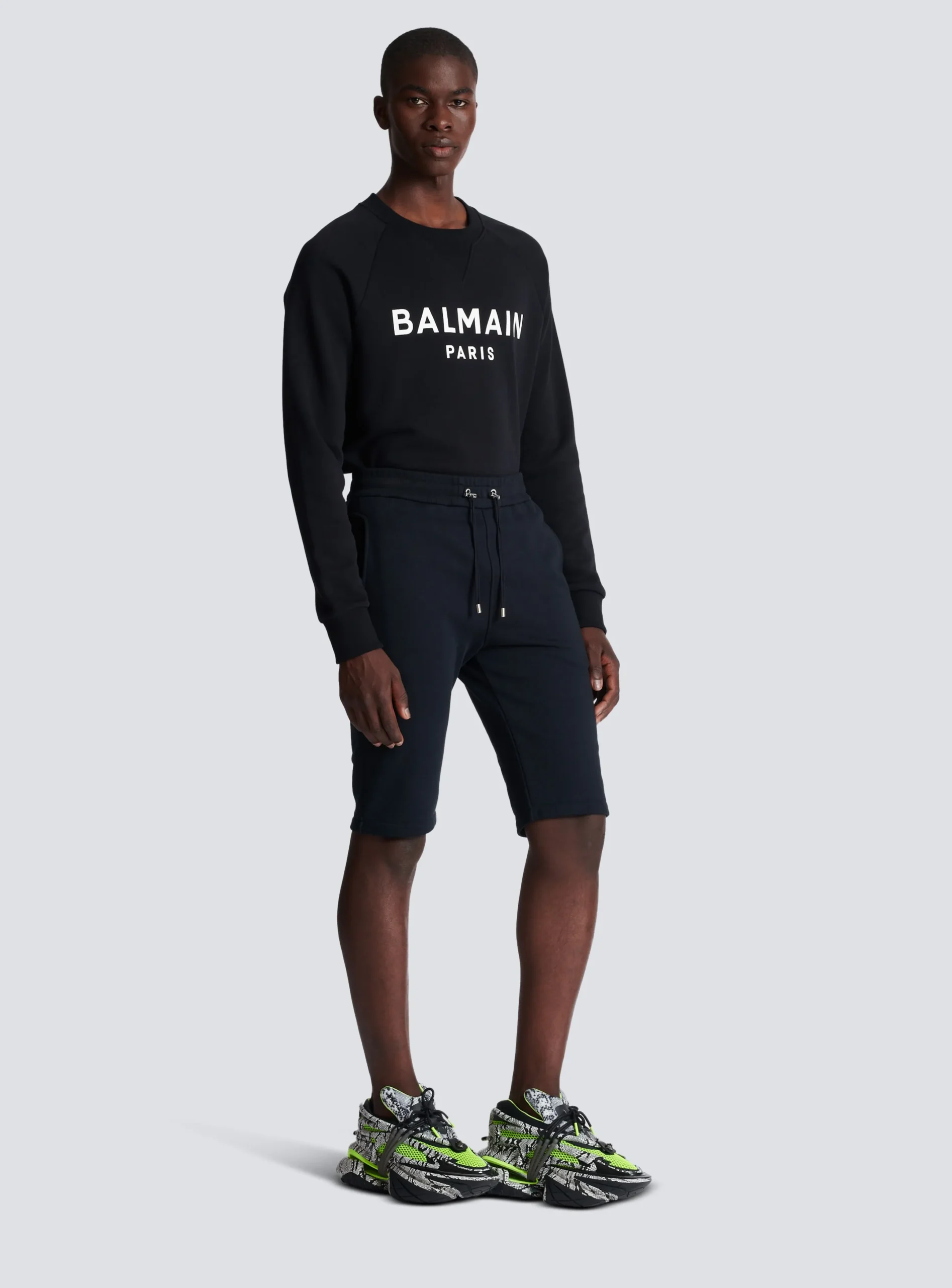 Discount Cotton Shorts With Flocked Paris Logo Sportswear