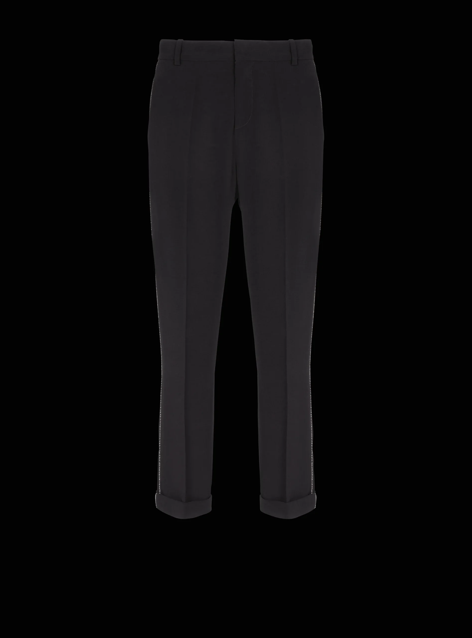 Cheap Crepe And Rhinestone Trousers Trousers And Shorts