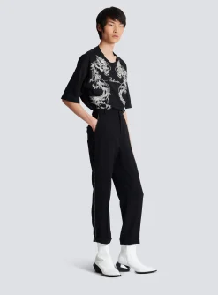 Cheap Crepe And Rhinestone Trousers Trousers And Shorts