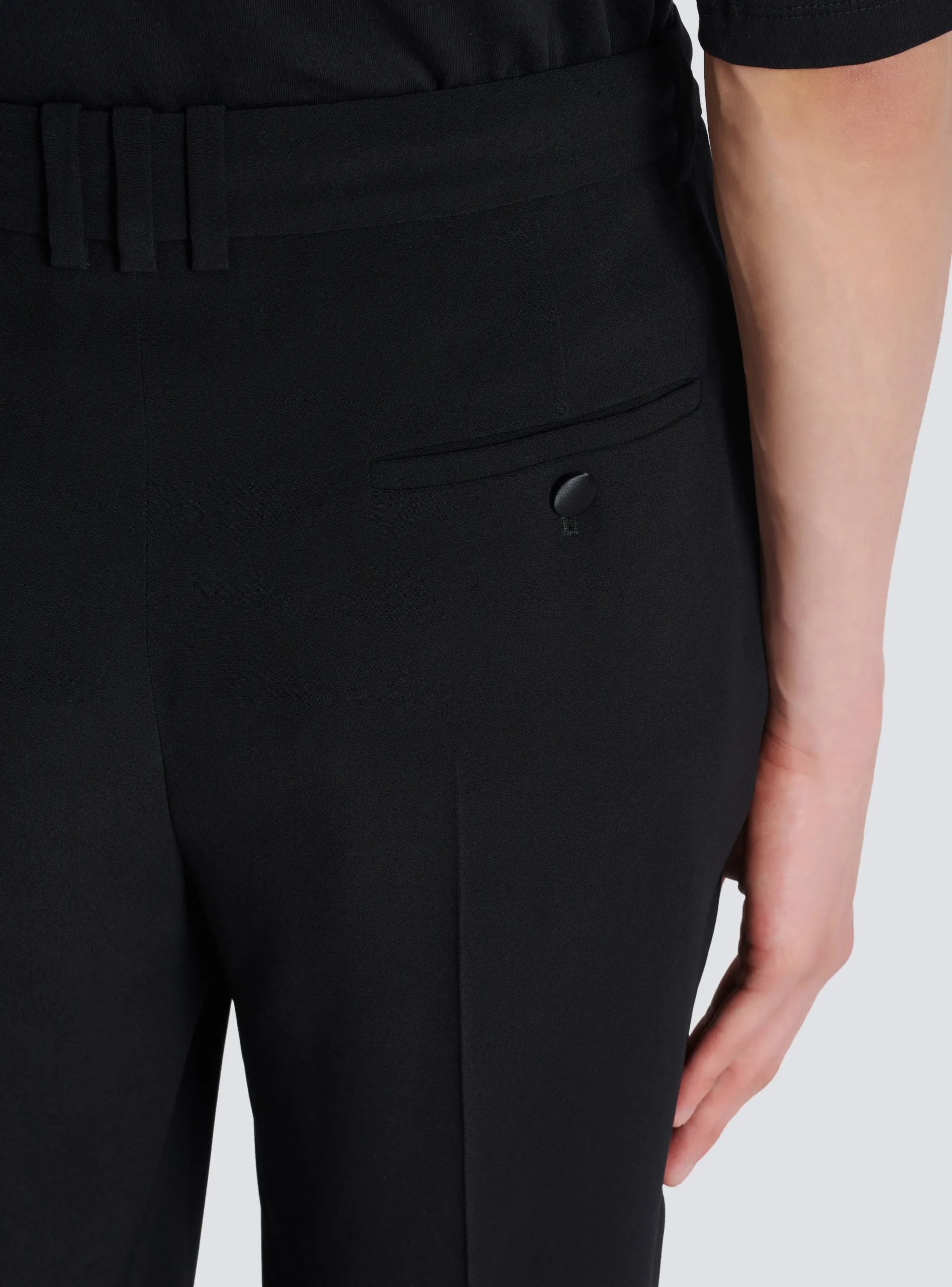 Cheap Crepe And Rhinestone Trousers Trousers And Shorts