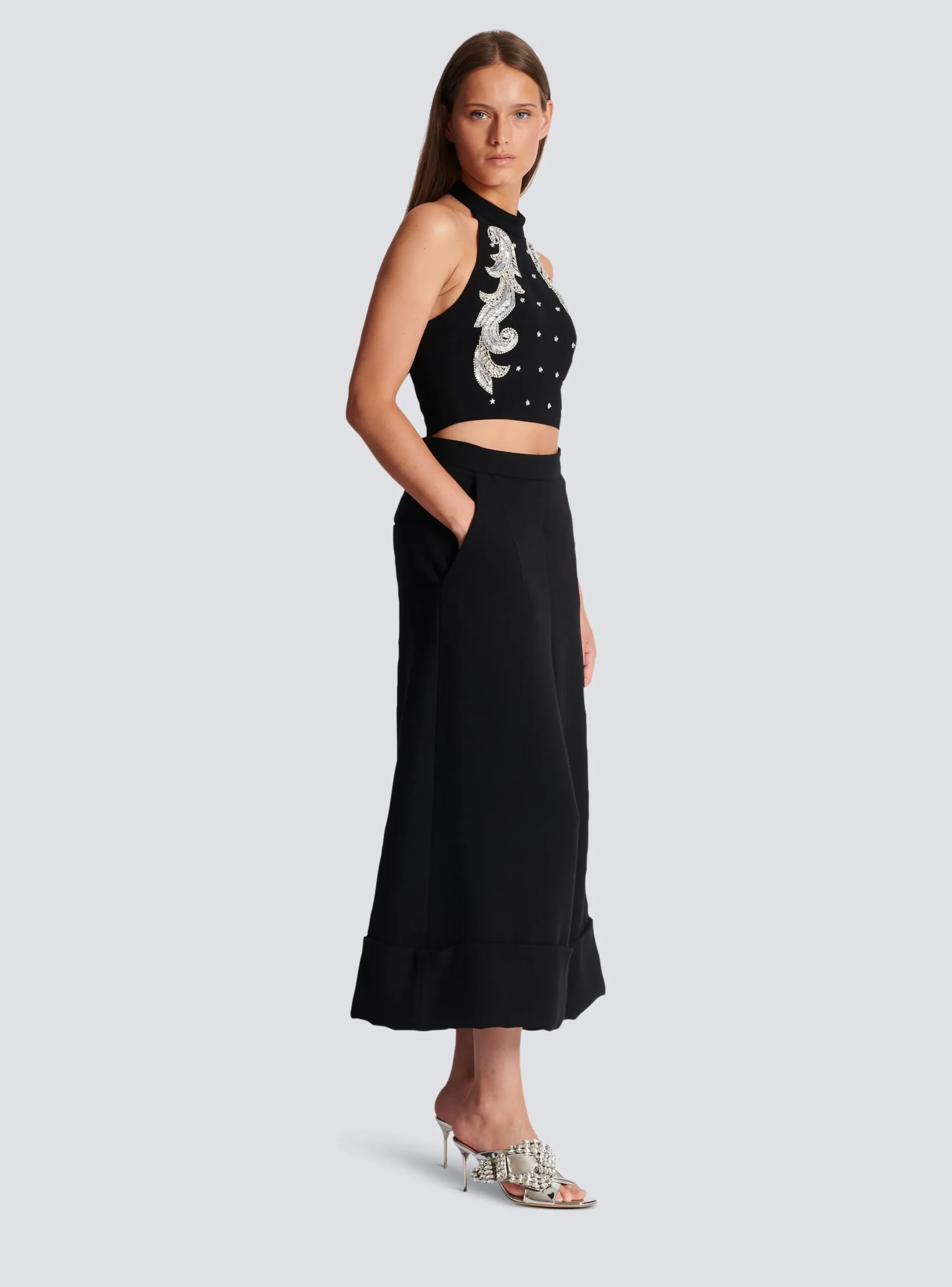 Shop Crepe Culotte Skirt Women Trousers And Shorts