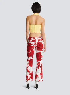 Best Crepe Halterneck Crop Top Women Tops And Shirts