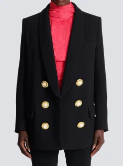 Store Crepe Jacket With A Shawl Collar Women Jackets And Blazers