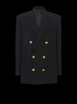 Discount Crepe Jacket With Double-breasted Button Fastening Women Jackets And Blazers|Jackets And Blazers