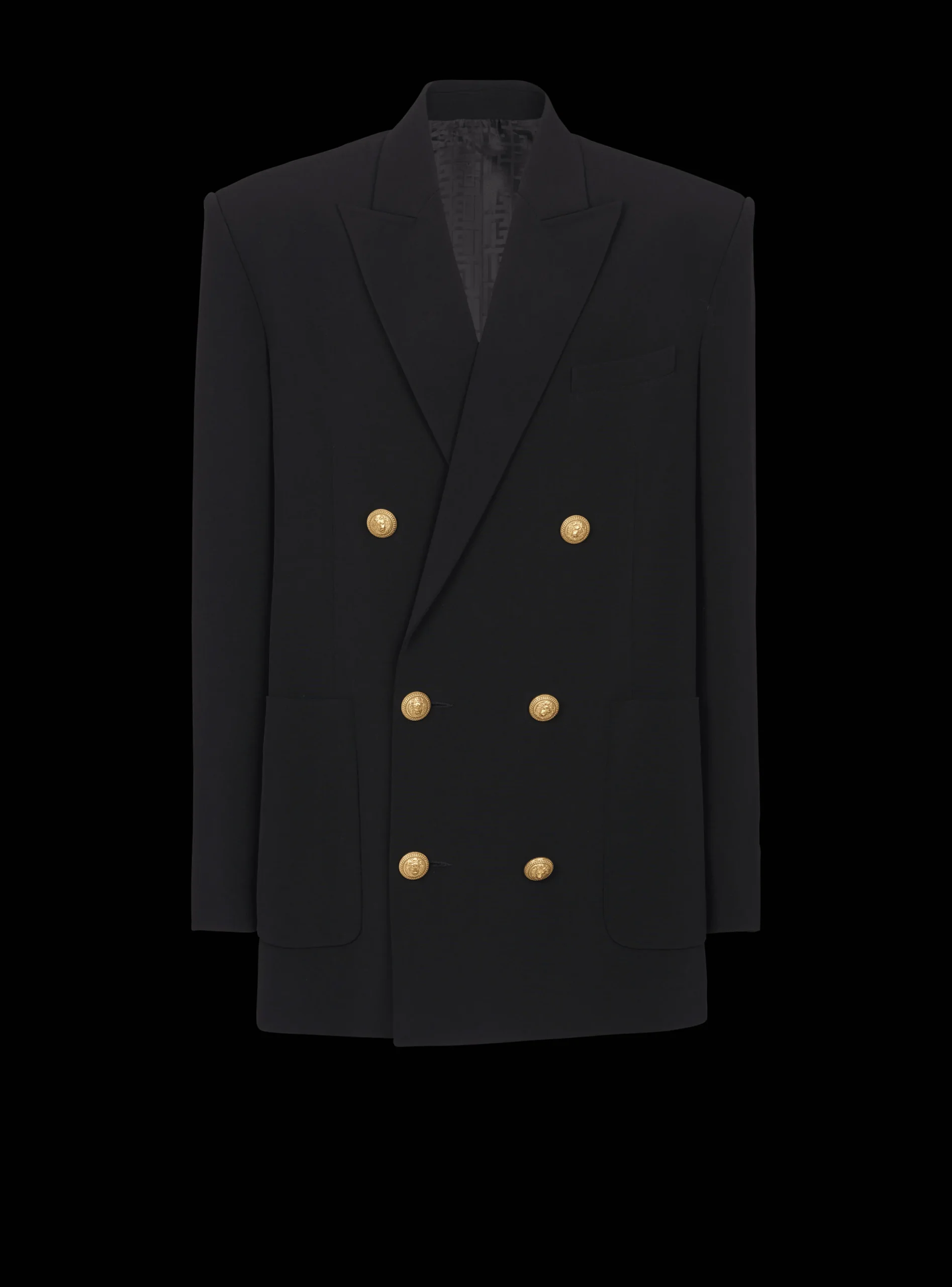 Discount Crepe Jacket With Double-breasted Button Fastening Women Jackets And Blazers|Jackets And Blazers