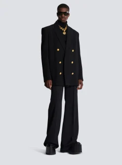 Discount Crepe Jacket With Double-breasted Button Fastening Women Jackets And Blazers|Jackets And Blazers